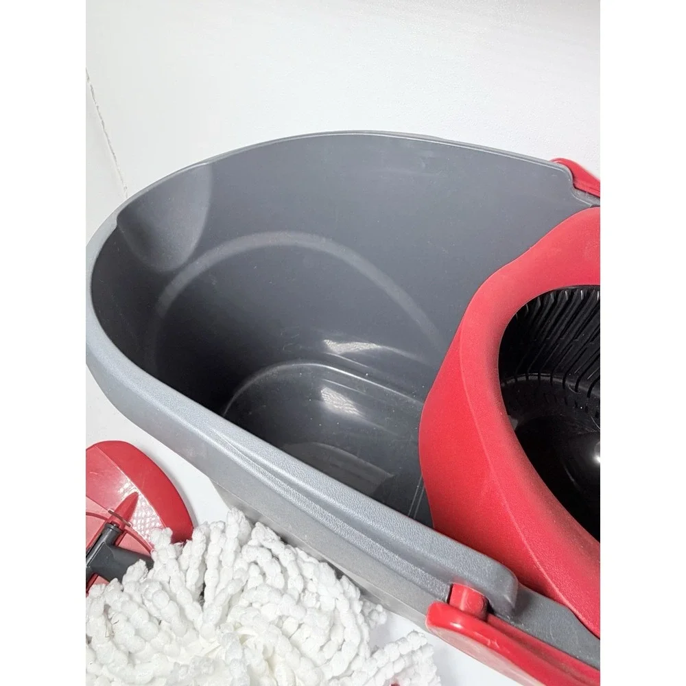 O-Cedar wring Microfiber Mop & Bucket Floor Cleaning System - Gray/Red